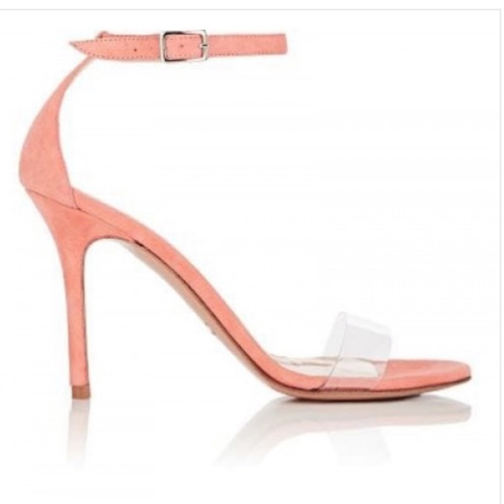 Barney’s New York Suede & PVC Ankle Strap Sandals